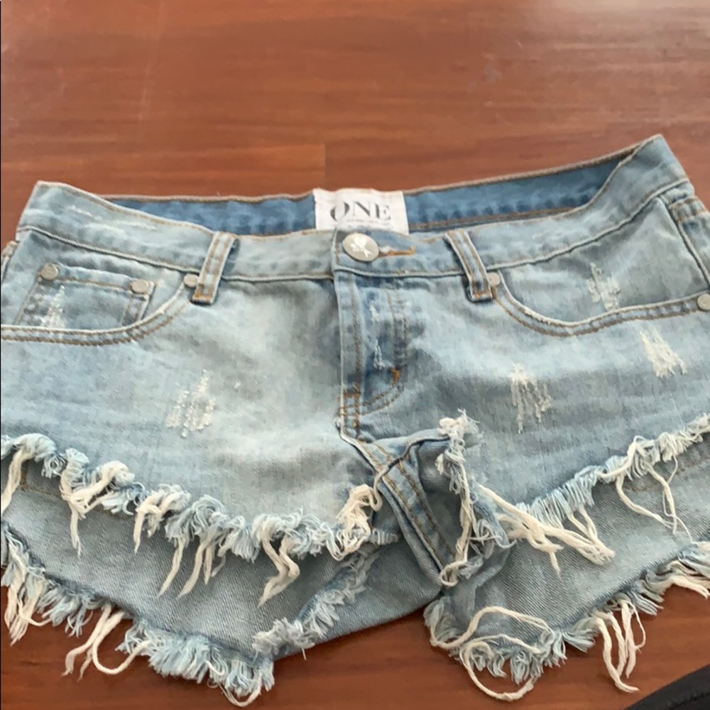 One teaspoon shorts denim cut off